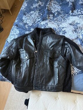 Blank NYC Black Faux Shearling Jacket